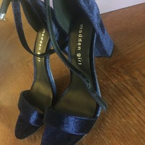 Madden Girl navy blue ankle strap heels